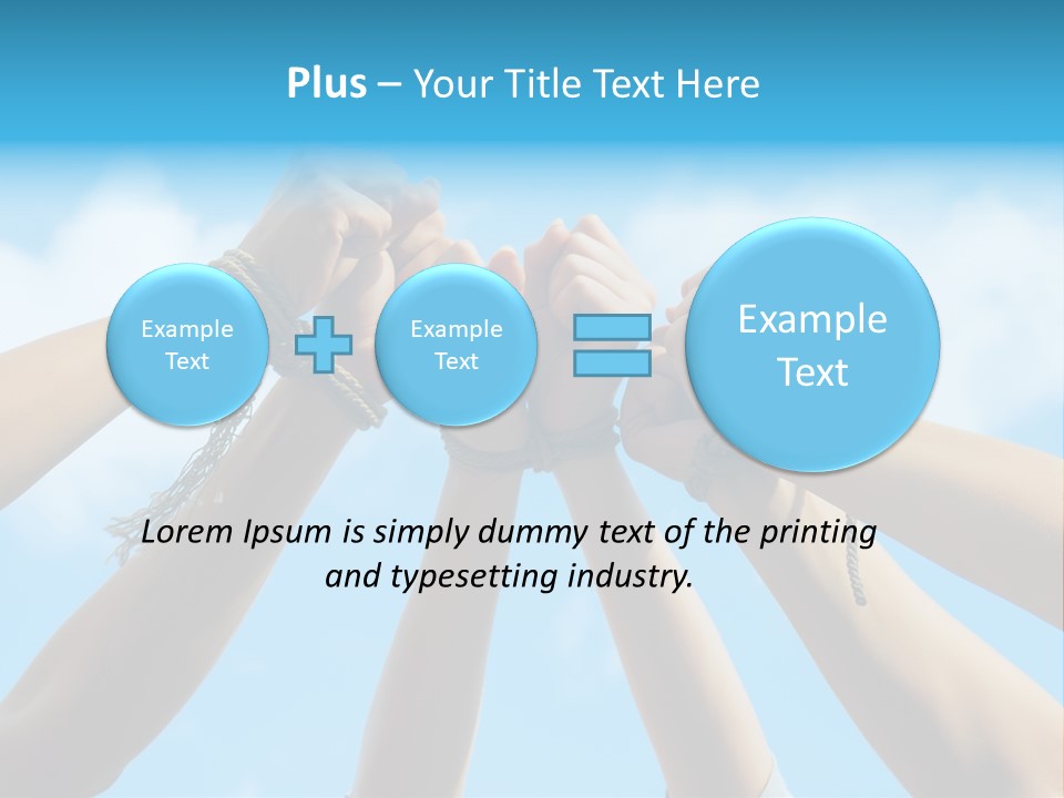 Three Tied Up Sky PowerPoint Template
