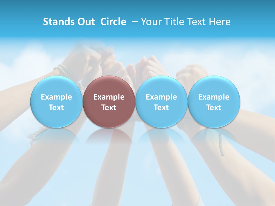 Three Tied Up Sky PowerPoint Template