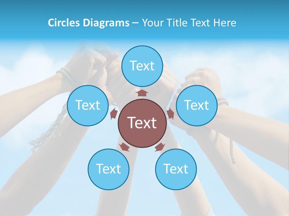 Three Tied Up Sky PowerPoint Template