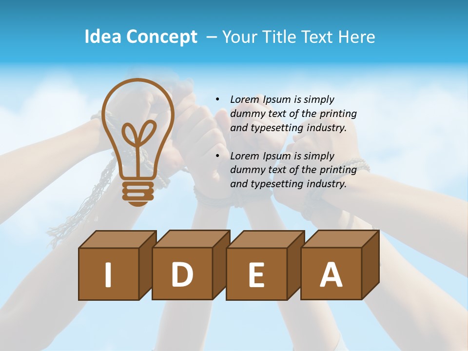 Three Tied Up Sky PowerPoint Template