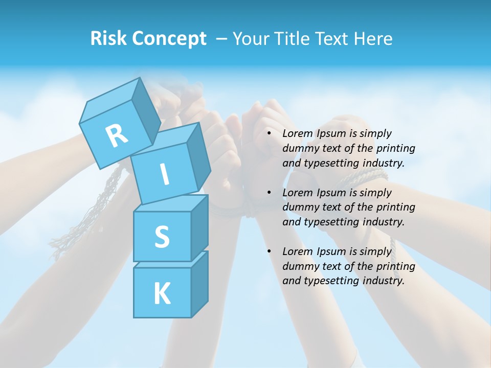 Three Tied Up Sky PowerPoint Template