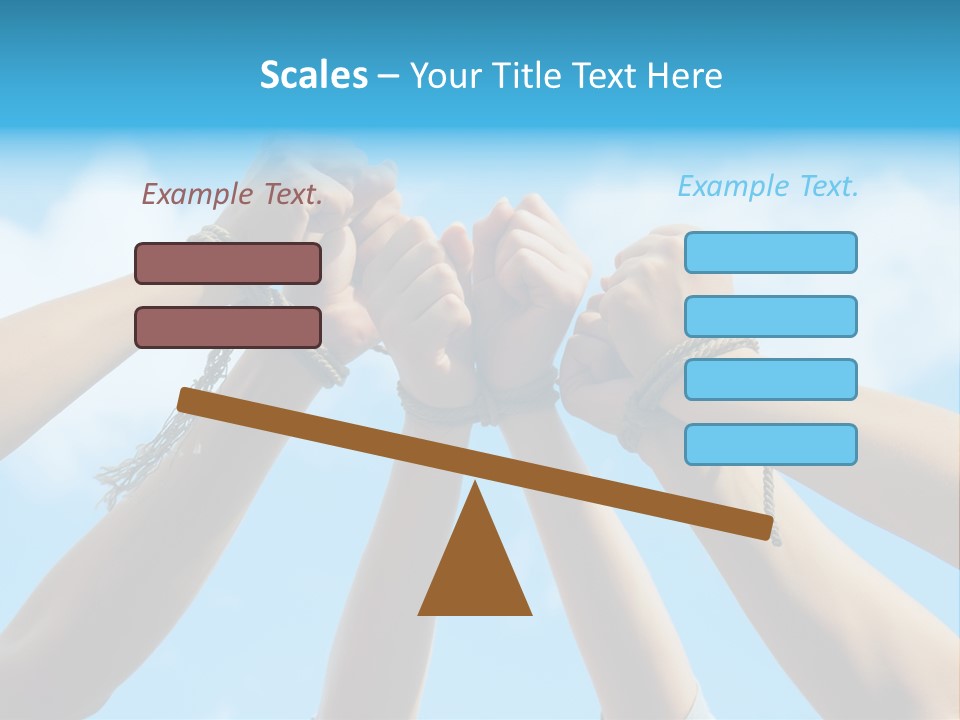 Three Tied Up Sky PowerPoint Template