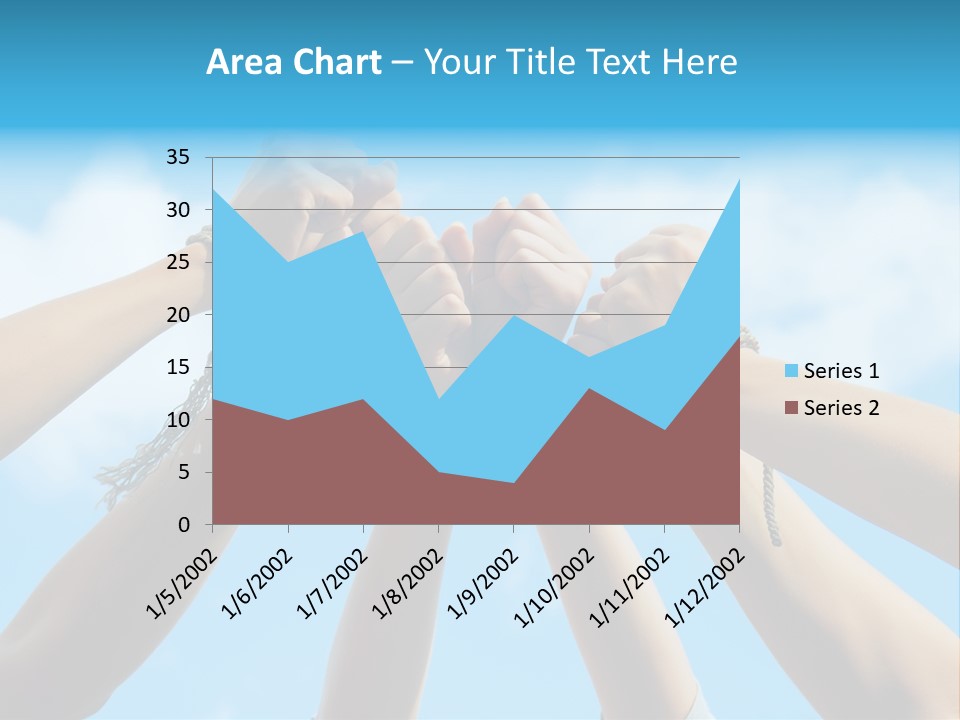 Three Tied Up Sky PowerPoint Template