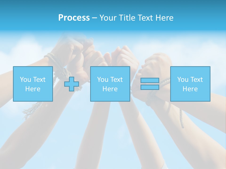 Three Tied Up Sky PowerPoint Template