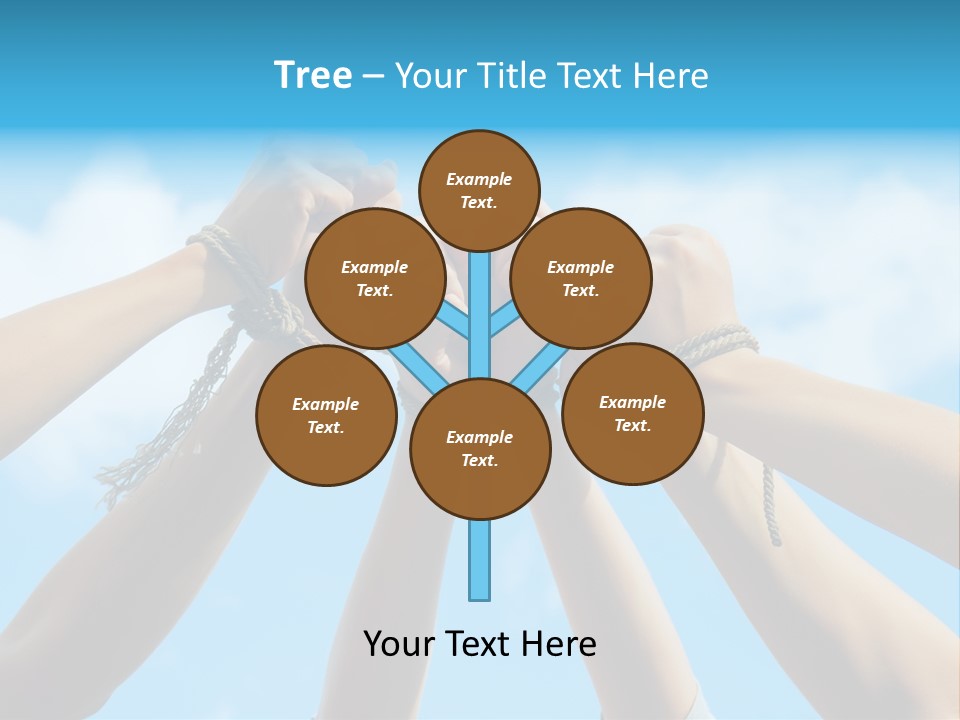 Three Tied Up Sky PowerPoint Template