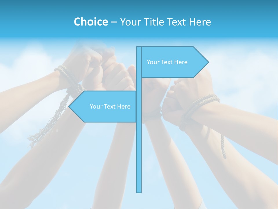 Three Tied Up Sky PowerPoint Template
