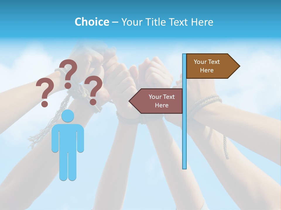 Three Tied Up Sky PowerPoint Template