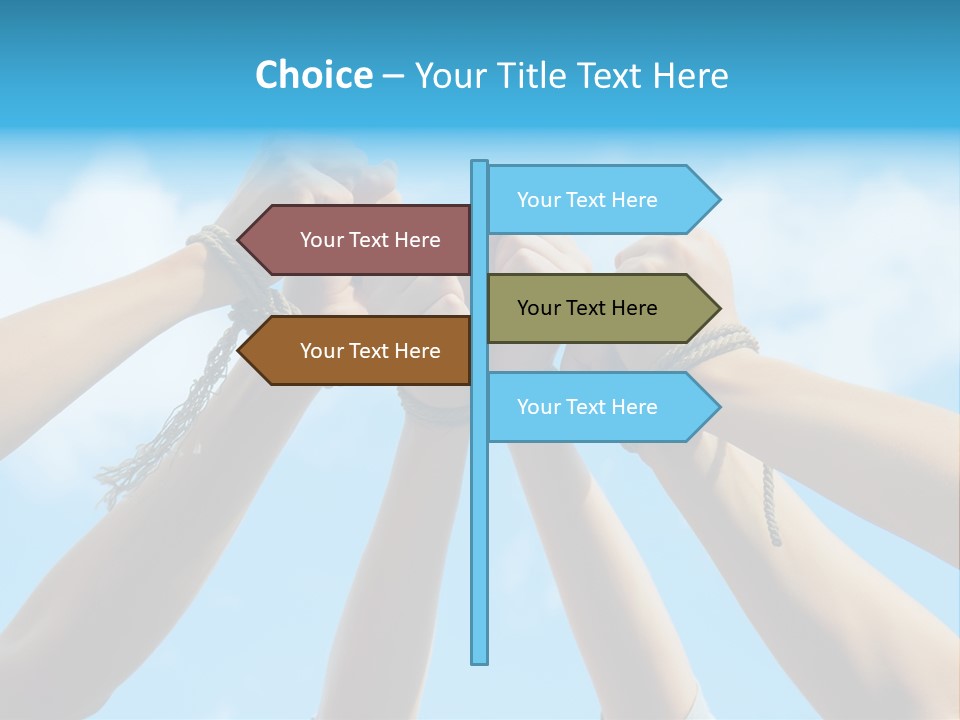 Three Tied Up Sky PowerPoint Template
