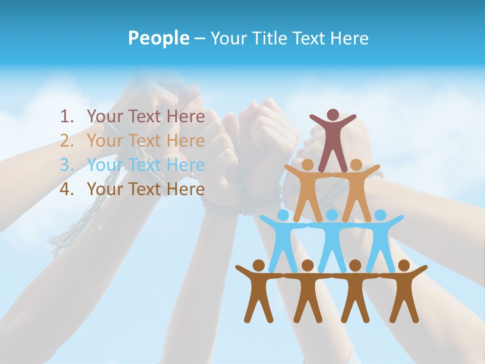 Three Tied Up Sky PowerPoint Template