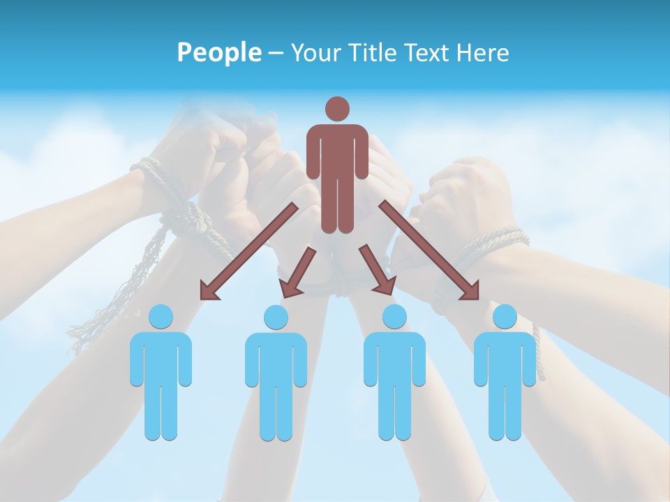 Three Tied Up Sky PowerPoint Template