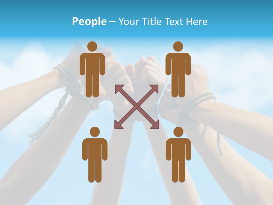 Three Tied Up Sky PowerPoint Template