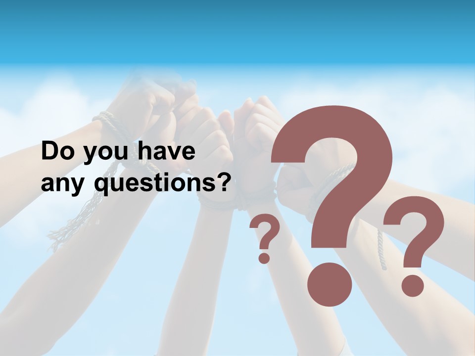 Three Tied Up Sky PowerPoint Template