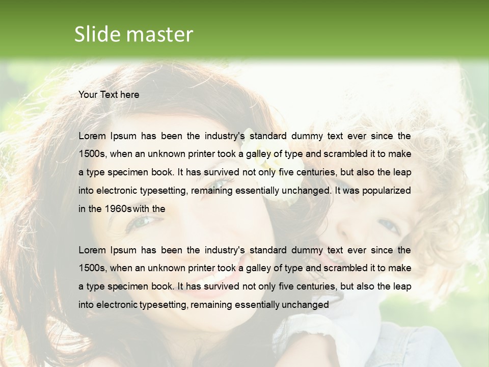 Spring Happy Female PowerPoint Template