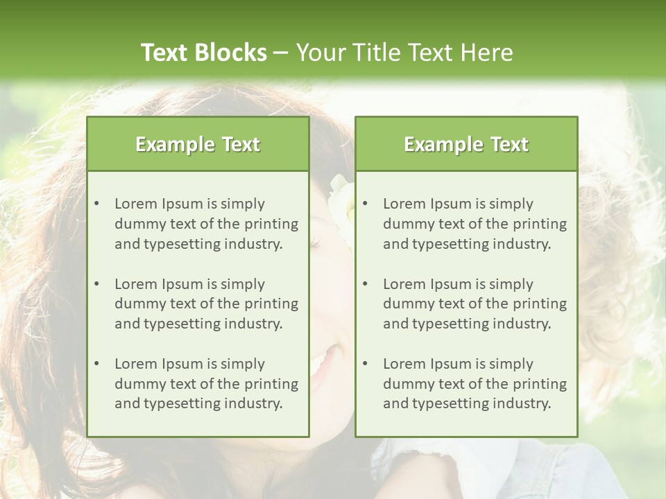 Spring Happy Female PowerPoint Template