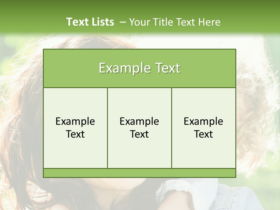 Spring Happy Female PowerPoint Template