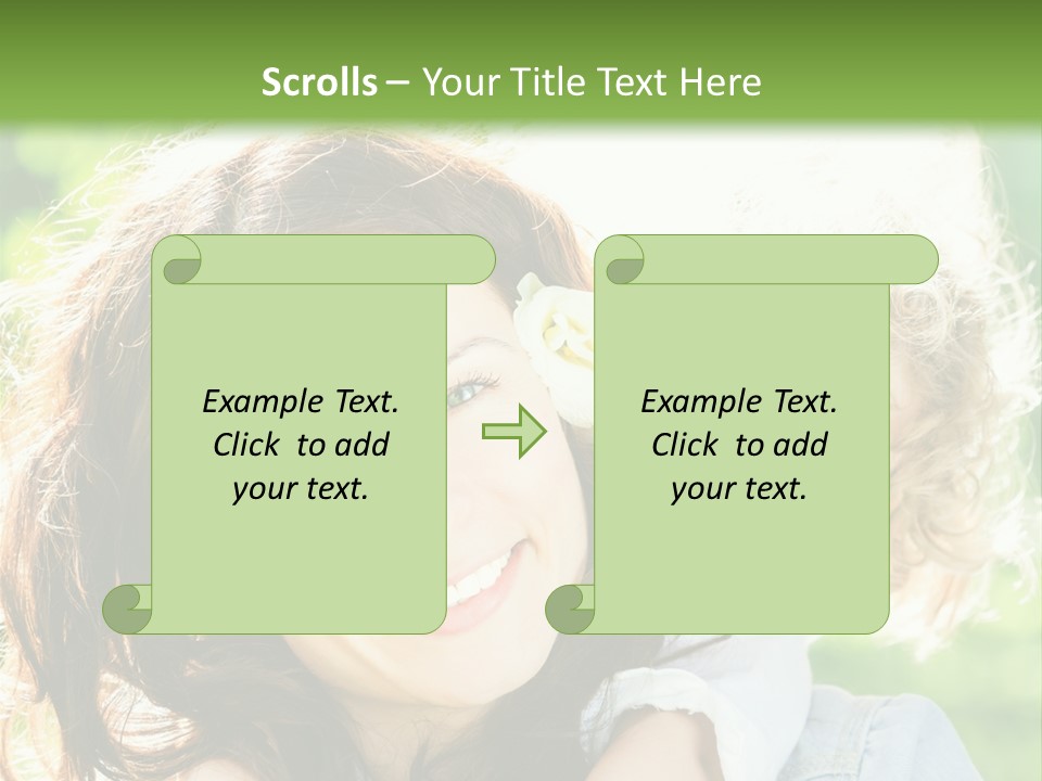 Spring Happy Female PowerPoint Template