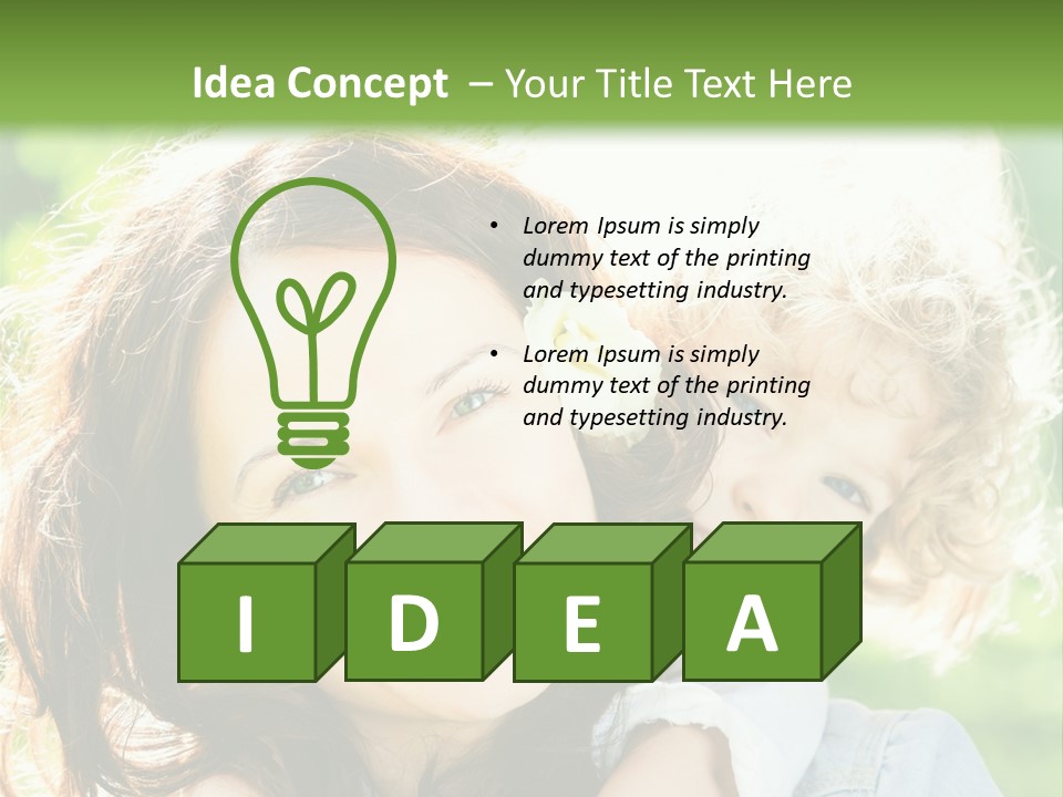 Spring Happy Female PowerPoint Template