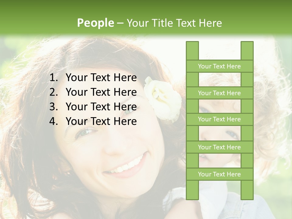 Spring Happy Female PowerPoint Template