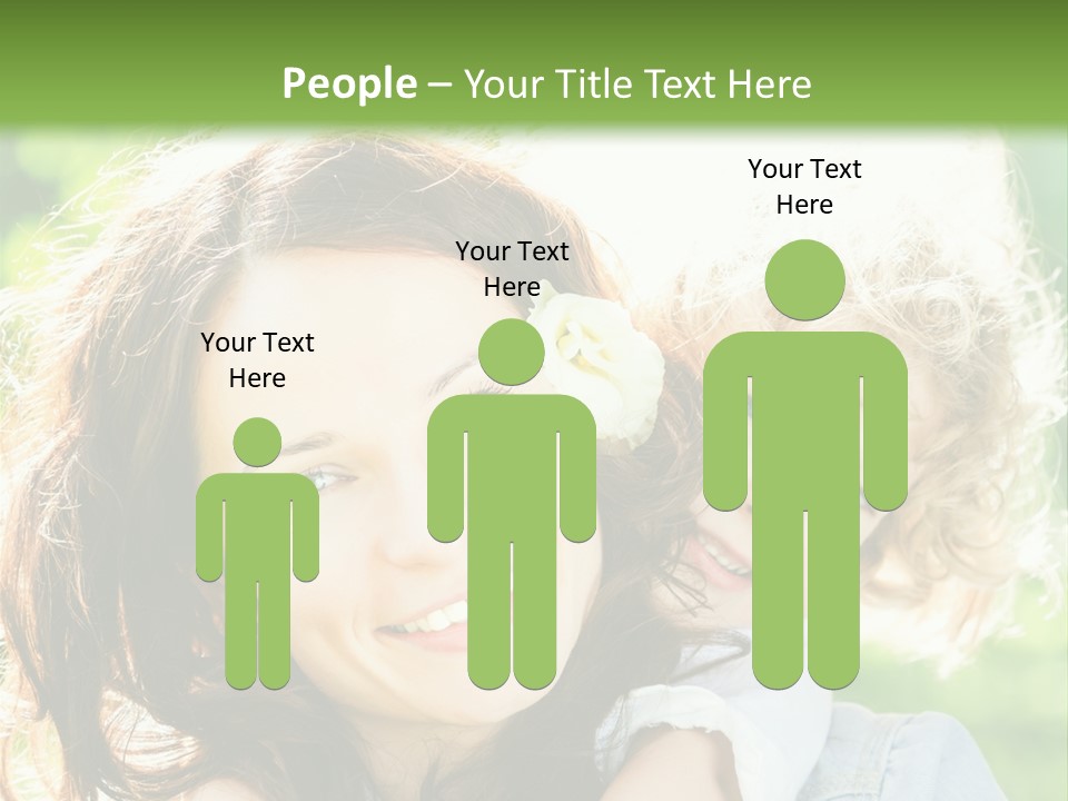 Spring Happy Female PowerPoint Template