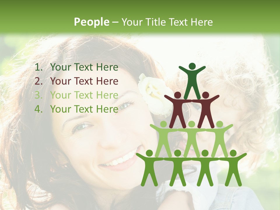 Spring Happy Female PowerPoint Template