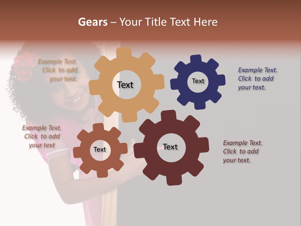 Kid Pointing Background PowerPoint Template