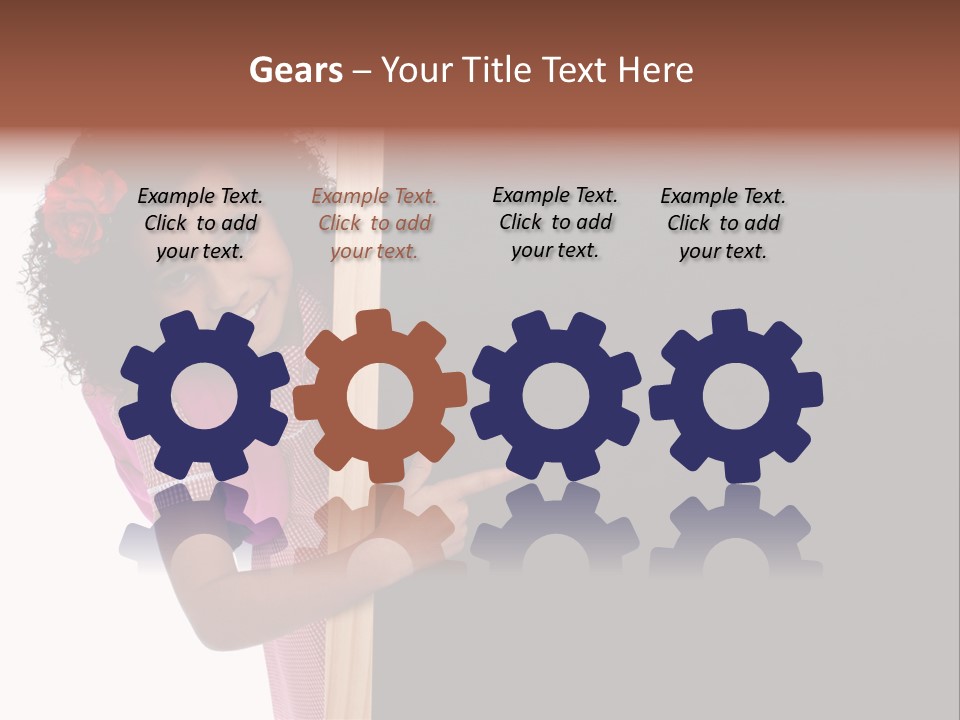 Kid Pointing Background PowerPoint Template