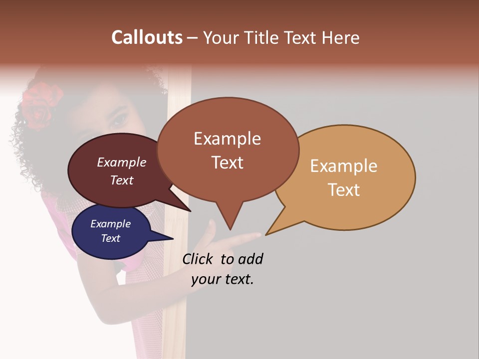 Kid Pointing Background PowerPoint Template