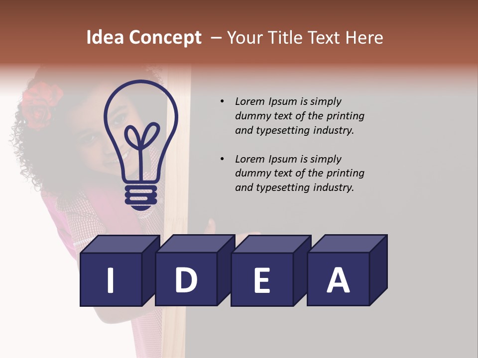 Kid Pointing Background PowerPoint Template