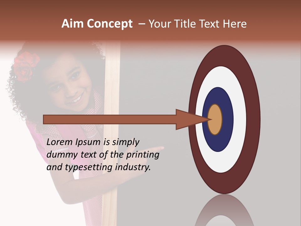 Kid Pointing Background PowerPoint Template