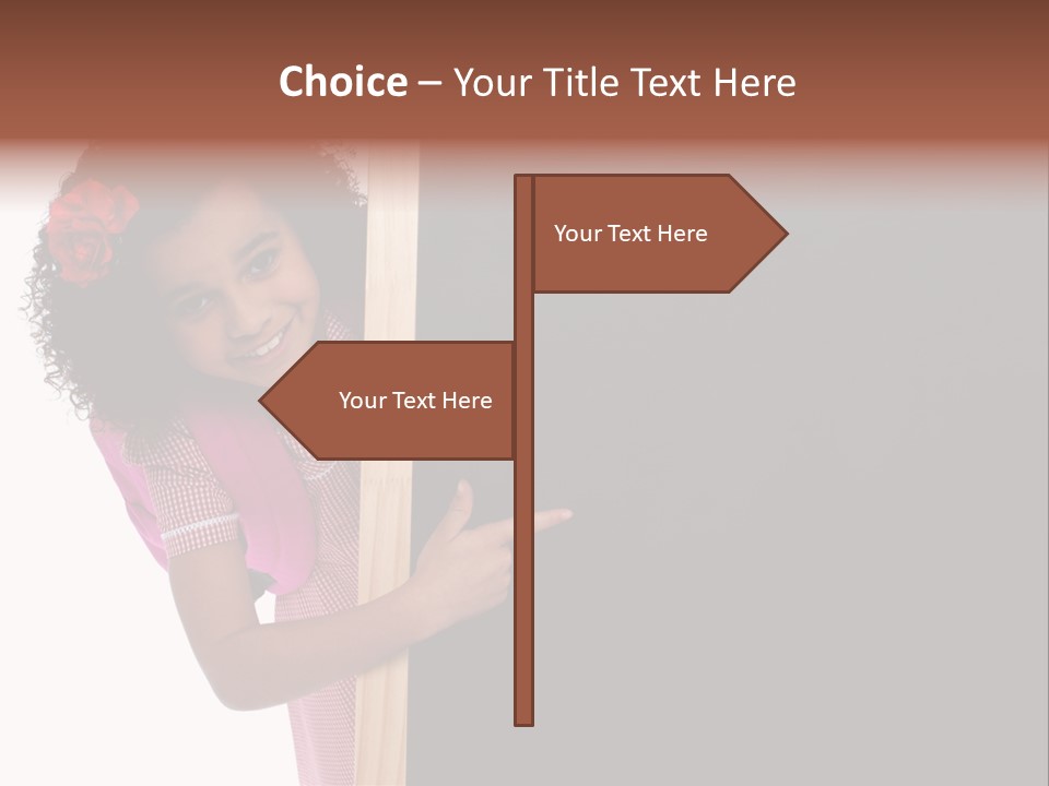 Kid Pointing Background PowerPoint Template