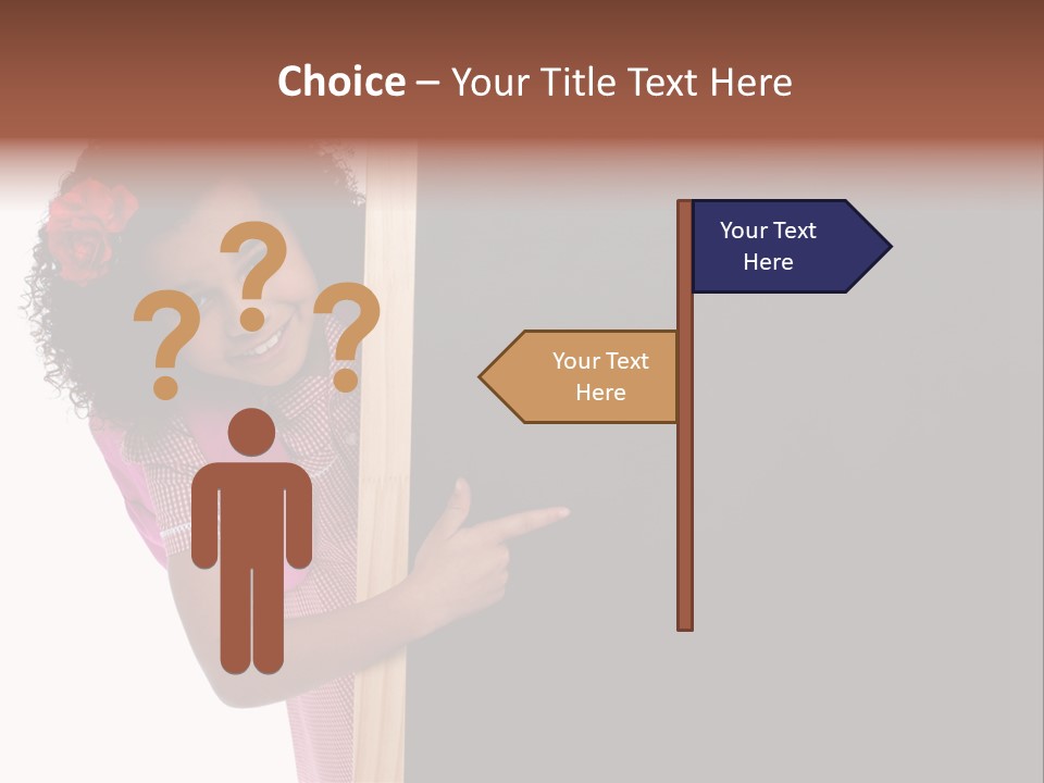 Kid Pointing Background PowerPoint Template