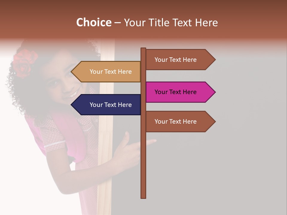 Kid Pointing Background PowerPoint Template