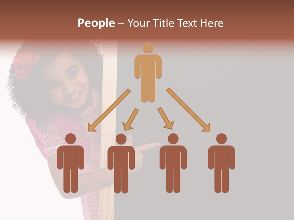 Kid Pointing Background PowerPoint Template