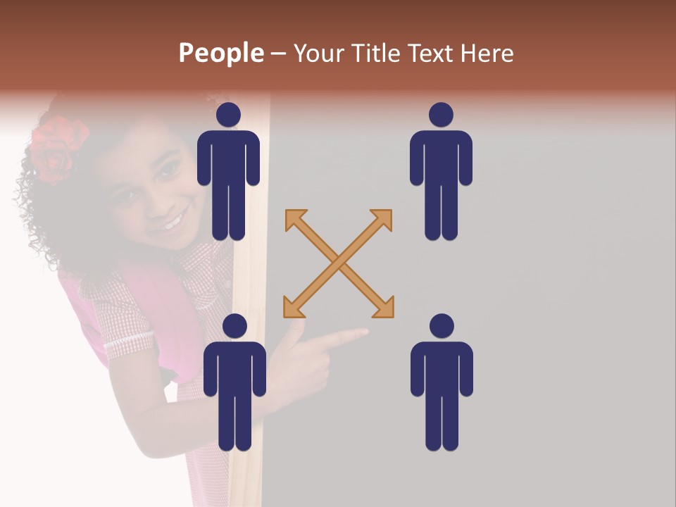 Kid Pointing Background PowerPoint Template