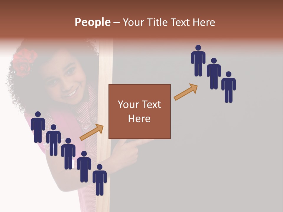 Kid Pointing Background PowerPoint Template