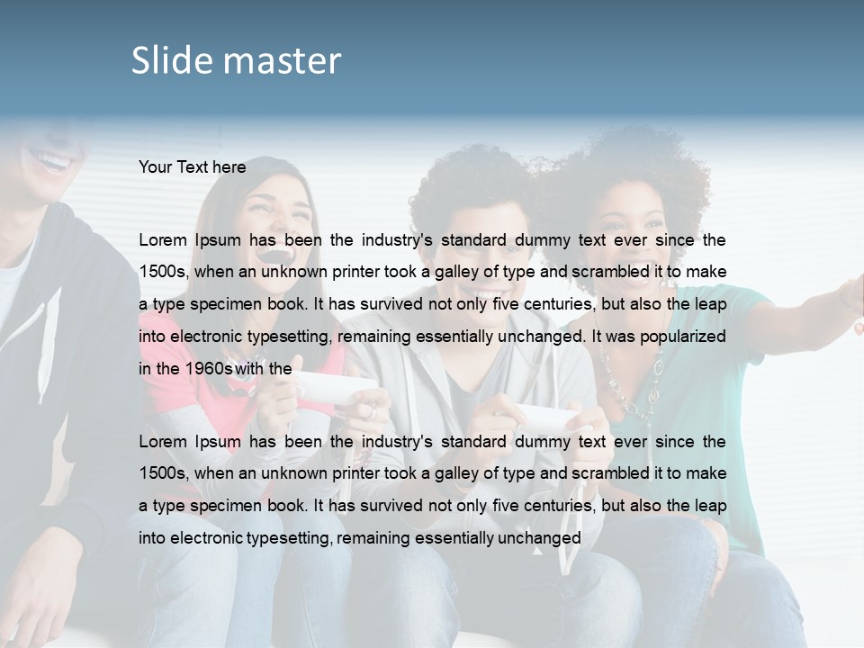 Lifestyle Sofa Party PowerPoint Template