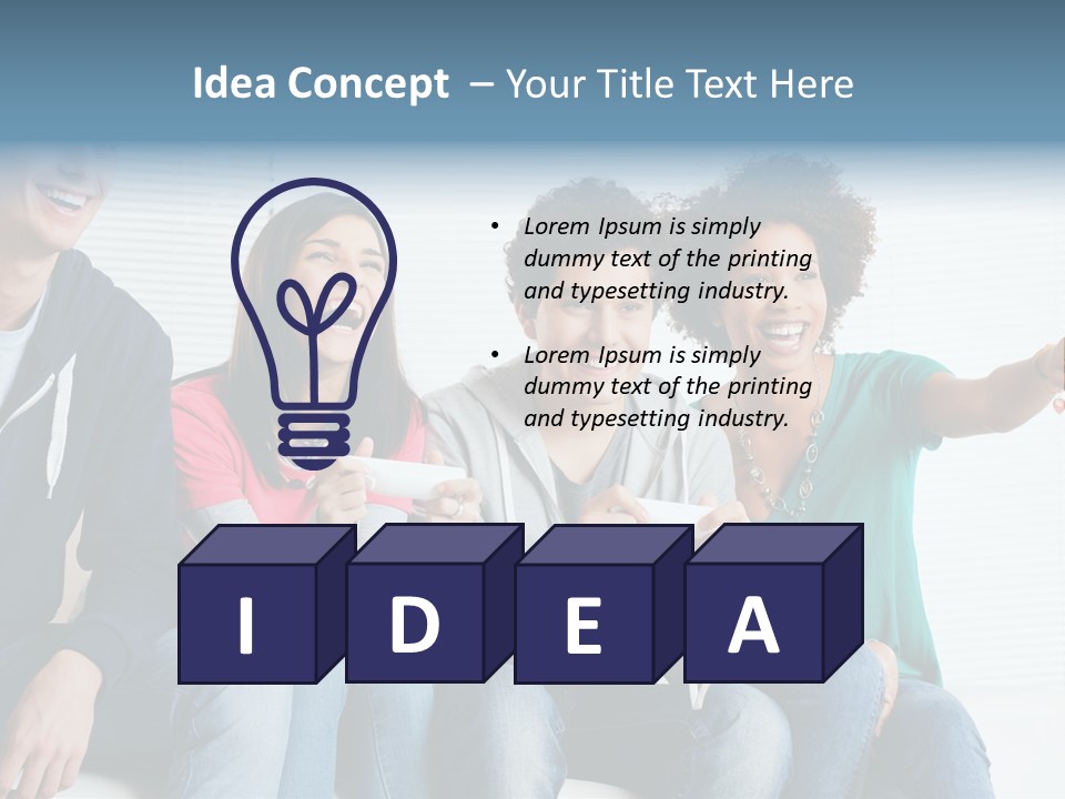 Lifestyle Sofa Party PowerPoint Template