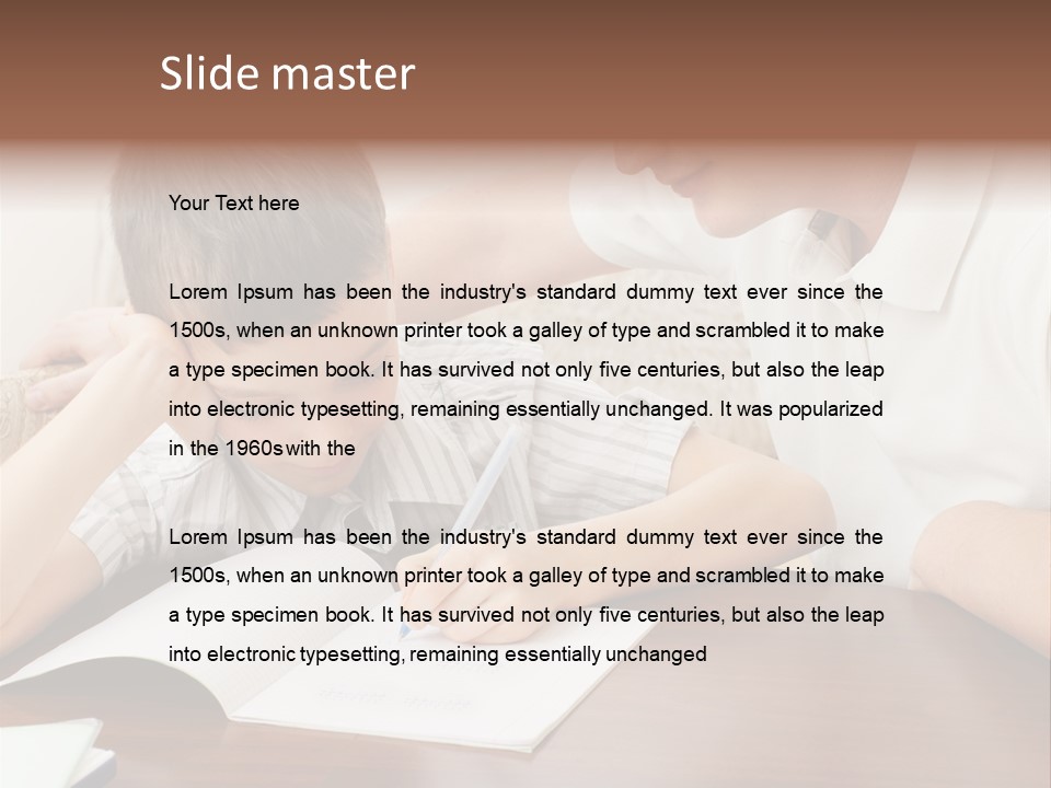 Men Happy Family PowerPoint Template