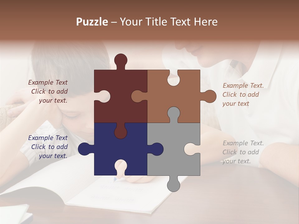 Men Happy Family PowerPoint Template