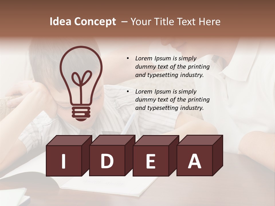 Men Happy Family PowerPoint Template