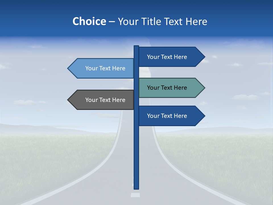 Clouds Uncertain Path Question Icon PowerPoint Template