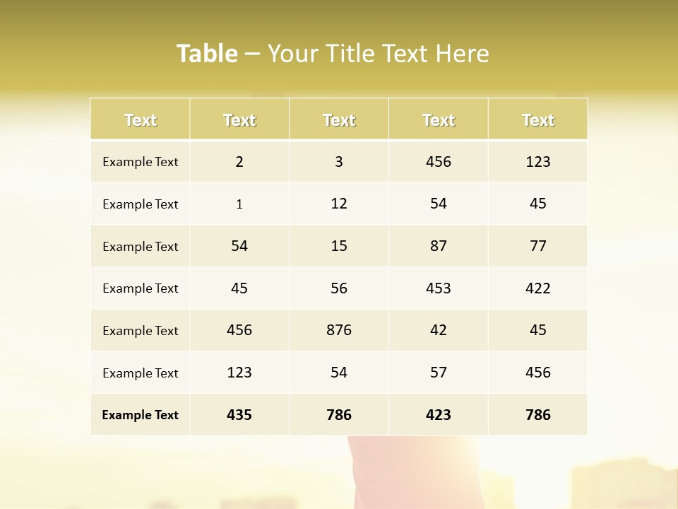 Sunny Copy Space Background PowerPoint Template