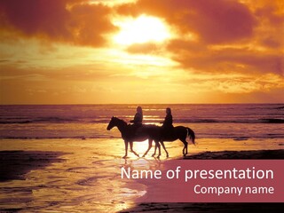 Landscape Sky Horseriding PowerPoint Template