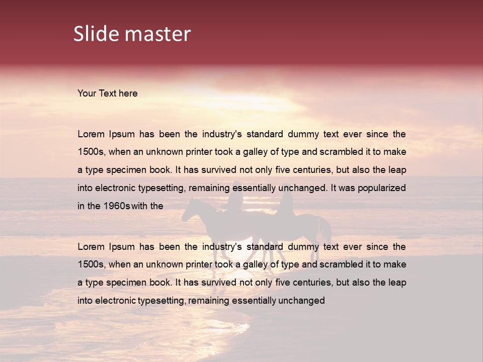 Landscape Sky Horseriding PowerPoint Template