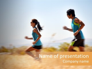 Outside Run Wellness PowerPoint Template