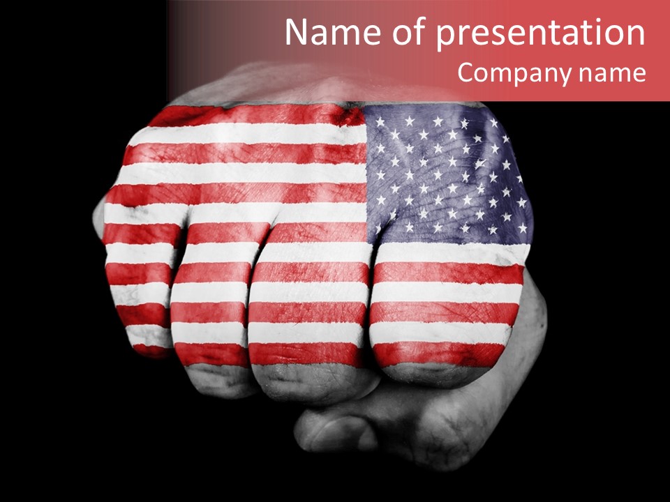 Powerful Winner Gesture PowerPoint Template