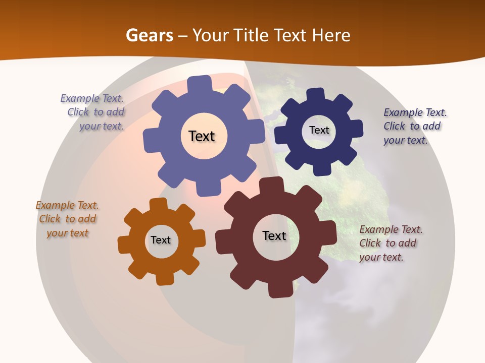 Map Cross Spin PowerPoint Template