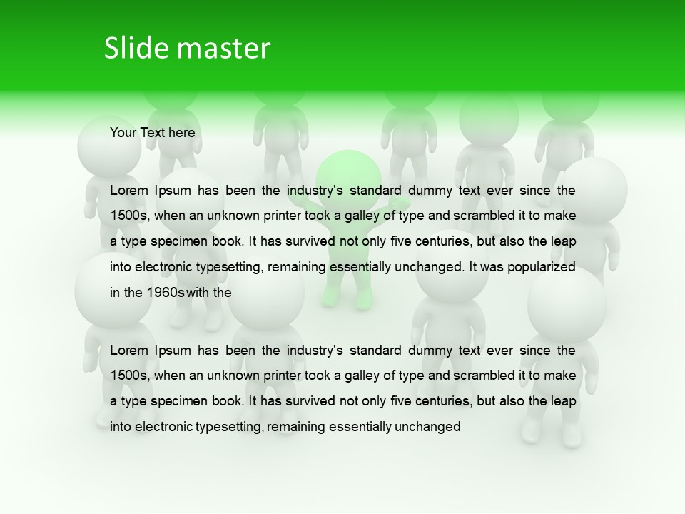 D Man Isolated Peoples PowerPoint Template