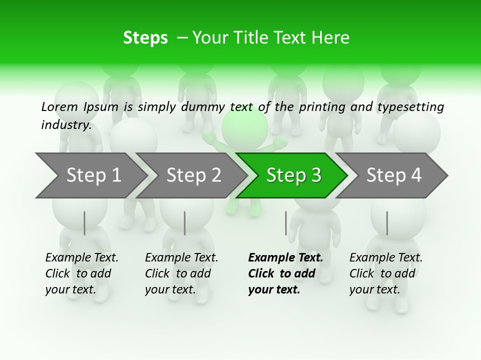 D Man Isolated Peoples PowerPoint Template
