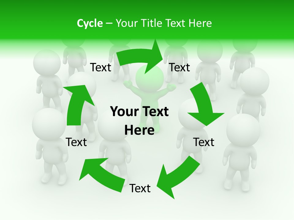 D Man Isolated Peoples PowerPoint Template